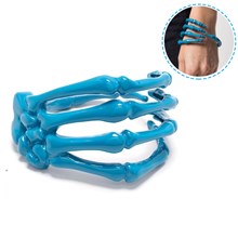 Gothic Blue Alloy Skull Bracelet Punk Skeleton Hand Bracelet