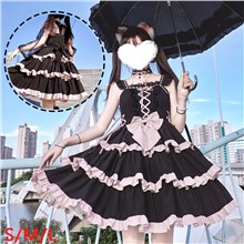 Japan Anime Cosplay Costume Lolita Gothic Dress Choker Set