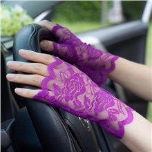 Lolita Purple Lace Gloves Gothic Gloves