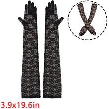 Punk Black Princess Dress Lace Gloves Gothic Gloves