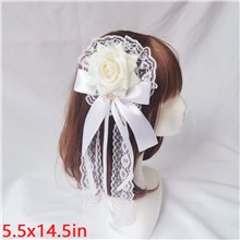 Punk Lace Hair Clips Gothic Headwear Cosplay