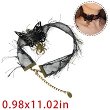 Gothic Spider Butterfly Necklace Halloween Choker