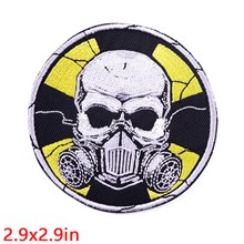 Gothic Skull Embroidered Badge Patch