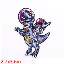 Astronaut Dinosaur Embroidered Badge Patch