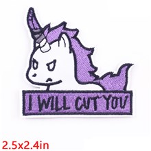 Gothic Unicorn Embroidered Badge Patch