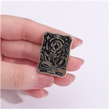 Black Tarot Enamel Pin Brooch Badge