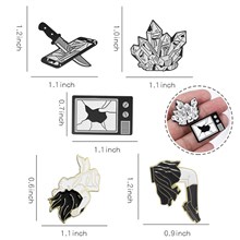 Funny Gothic Enamel Pins Brooch Badge Set