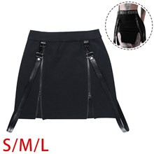 Gothic Black Women Mini Skirt Sexy Skirt