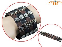 Gothic Leather Wristband