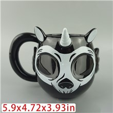 Halloween Ceramic Cup Gothic Mug Funny Skull Unicorn Coffee Mug
