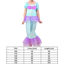 The Little Girls Mermaid Princess Dress Costume