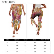 Womens Mermaid Leggings with Fins, 7D Realistic Printing High Waist Workout Pants