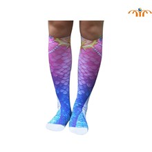 European and American Explosive Socks and Long-tube Printed Mermaid Silk Socks