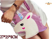 Anime Unicorn PU Leather Shoulder Bag