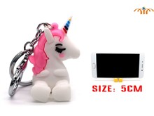 Anime Unicorn PVC Keychain Phone Support Frame