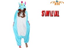 Cartoon Blue Unicorn Kigurumi Onesie Cosplay Animal Jumpsuit Costume