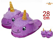 Anime Purple Unicorn Plush Slipper