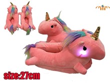 Anime Pink Unicorn Plush Slipper