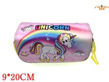 Anime Unicorn PU Leather Pencil Bag