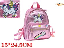 Anime Unicorn Laser PU Leather Backpack Bag