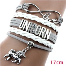 Unicorn Braided Leather Bracelets