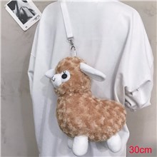 Cute Alpaca Plush Shoulder Bag