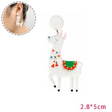 Funny Alpaca Llama Acrylic Earrings Christmas Gifts