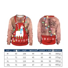 Merry Christmas Autumn Winter Women Men Pullover Christmas Alpaca Elk Sweatershirt Blouse T Shirt Tops Hoodie