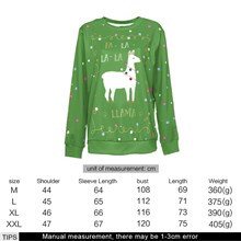 Alpaca Llama Christmas Green Hoodie T Shirt Top