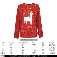 Alpaca Llama Christmas Red Hoodie T Shirt Top