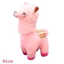 Soft Pink Alpaca Llama Lamb Toy Stuffed Animal Cushion Plush Doll 