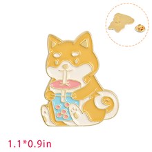 Cute Shiba Inu Enamel Brooch Pin Badge 