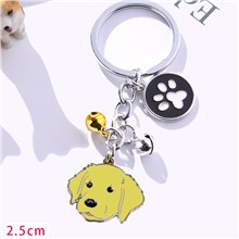 Labrador Pet Dog ID Tag Keychain Cute Portable Metal Keying Key Decor Car Keyring 