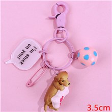 Cute Labrador PVC Keychain Key Ring