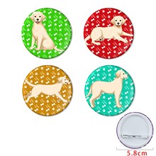 Labrador Buttons Pins Badges Set