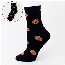 Poodle Womens Dog Socks Cute Animal Cotton Ankle Sock Funny Colorful Novelty Sox Women Gift