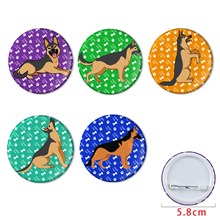 German Shepherd Dog Buttons Pins Badges Set