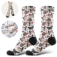 Cute Funny Novelty French Bulldog Socks Women Men Cotton Animals Socks