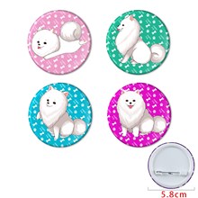 Pomeranian Buttons Pins Badges Set