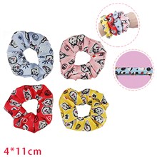 Siberian Husky 4 Pieces Cute Hair Scrunchies Printing Hair Scrunchy Ponytail Holder Hair Ties Accessories for Women and Girls