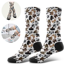 Cute Funny Novelty Husky Socks Women Men Cotton Animals Socks