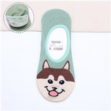 Akita dog Women Cute No Show Liner Socks for Flats Slip on Shoes Invisible Hidden Low Profile for Boat Shoe