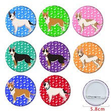Bull Terrier Buttons Pins Badges Set