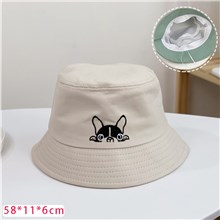 Cute Boston Terrier Bucket Hat Beach Fisherman Hats Travel Fisherman Cap for Women Men