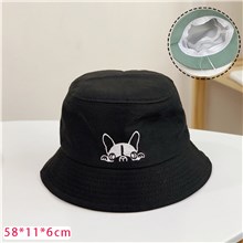 Cute Boston Terrier Black Bucket Hat Beach Fisherman Hats Travel Fisherman Cap for Women Men