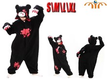 Cartoon Black Bear Kigurumi Onesie Cosplay Animal Jumpsuit Costume