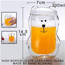 Cute Bear Tea Coffee Cup Milk Glass Mug