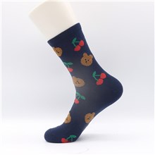 Funny Bear Cherry Socks Animal Socks 