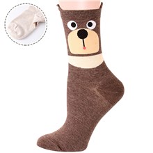 Womens Bear Socks Cute Animal Cotton Ankle Sock Funny Colorful Novelty Sox Women Gift