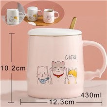 Cute Cat Coffee Mug Ceramic Cup 